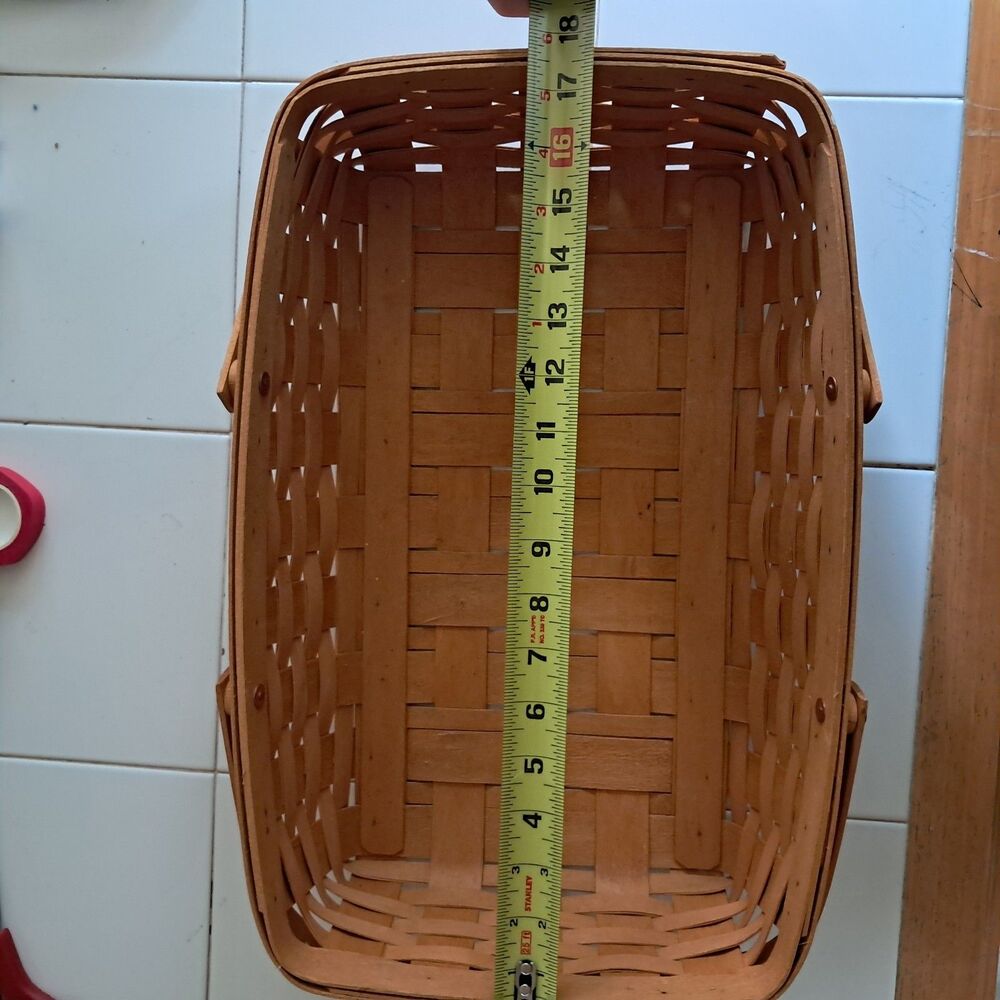 Vintage Longaberger Gathering Basket Swing Handle Approx. 17.5 x 11.5x 4.5" - Picture 3 of 13